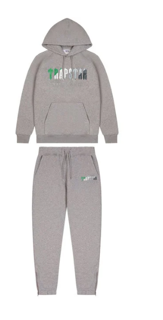 Trapstar Chennile Grey Tracksuit (Green/White/Grey)