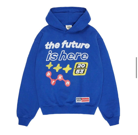 Broken Planet The Future Is Here Hoodie - Deep Blue