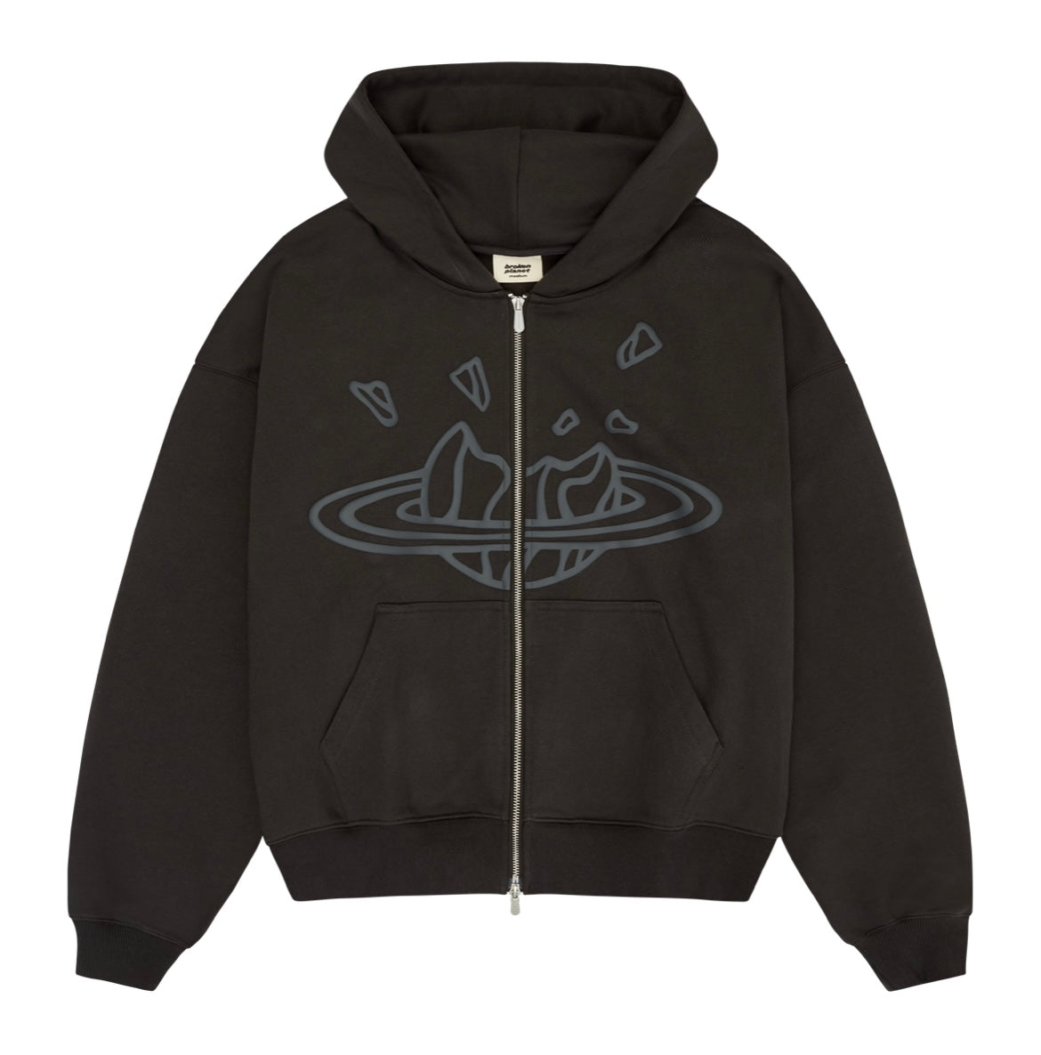 Copy of Broken Planet  Zip Up Hoodie - Scot Black